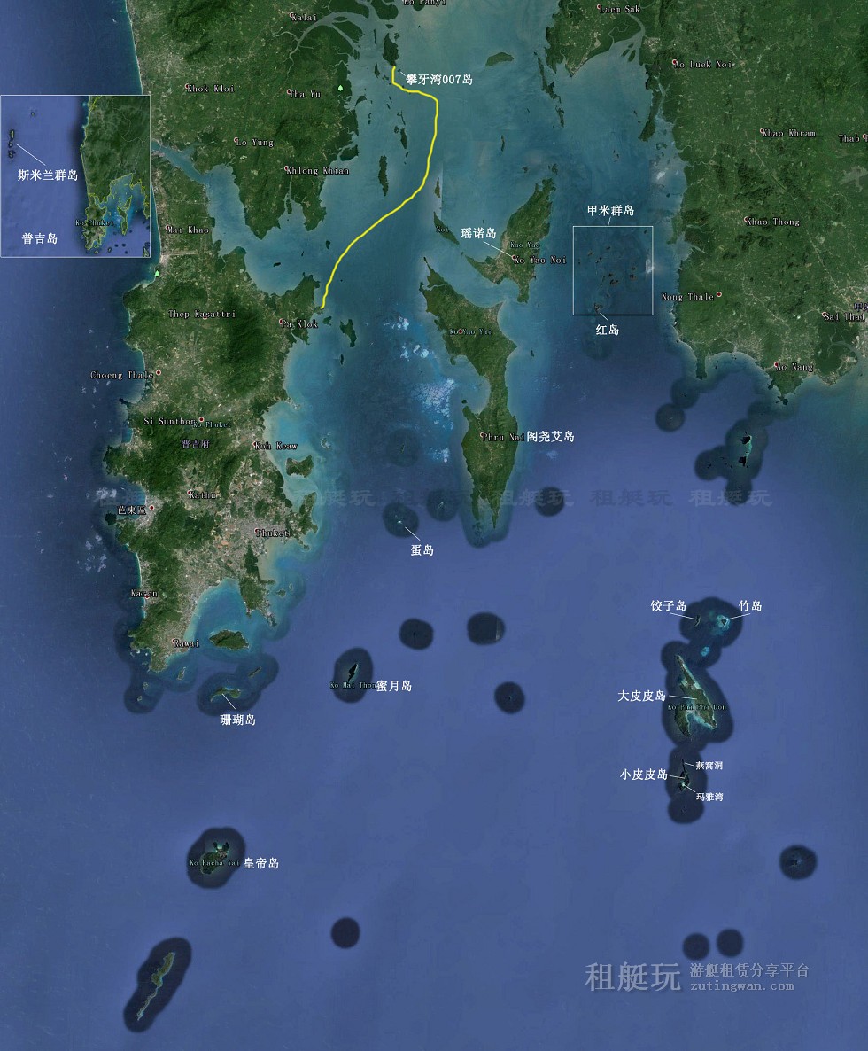 普吉島游艇租賃 攀牙灣 普吉島游艇租賃 攀牙灣